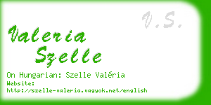 valeria szelle business card